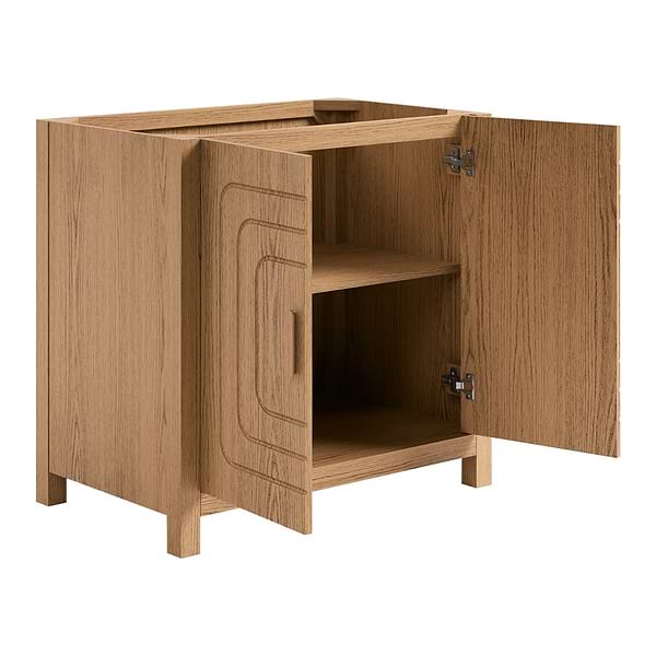 Emett Medium Ash 36" Single Vanity without Top by TileBar Studio Vanities, View 7, open zoomed image