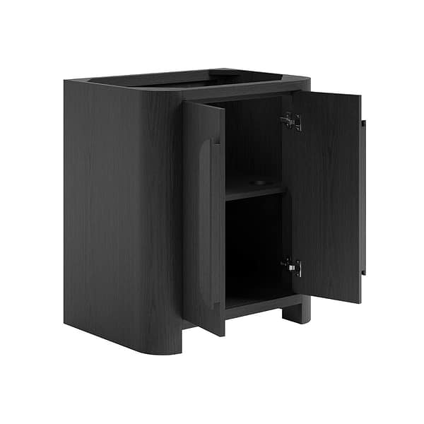 Harper Ebony Oak 30" Single Vanity without Top by TileBar Studio Vanities, View 7, open zoomed image