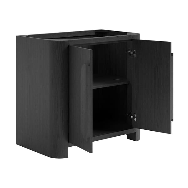 Harper Ebony Oak 36" Single Vanity without Top by TileBar Studio Vanities, View 7, open zoomed image