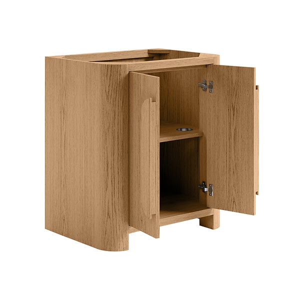 Harper Medium Ash 30" Single Vanity without Top by TileBar Studio Vanities, View 7, open zoomed image