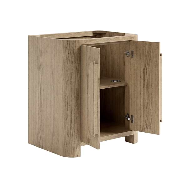 Harper Medium Ash 30" Single Vanity without Top by TileBar Studio Vanities, View 7, open zoomed image