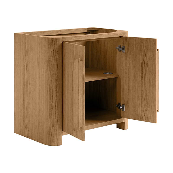 Harper Medium Ash 36" Single Vanity without Top by TileBar Studio Vanities, View 7, open zoomed image