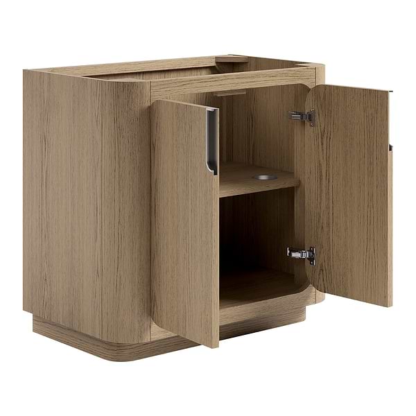 Corbin Medium Ash 36" Single Vanity without Top by TileBar Studio Vanities; image 8; in Style Ideas Contemporary, Modern, Transitional; released 2026; new, trends