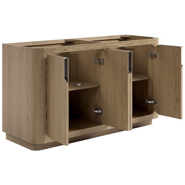 Corbin Medium Ash 60" Double Vanity without Top by TileBar Studio Vanities; image 8; in Style Ideas Contemporary, Modern, Transitional; released 2026; new, trends