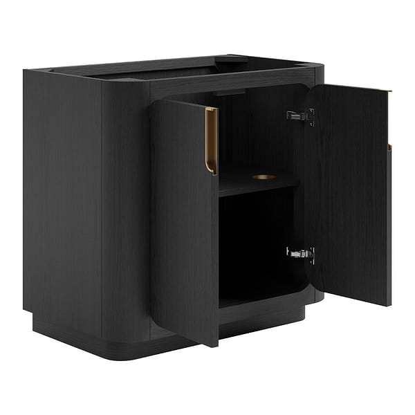 Corbin Ebony Oak 36" Single Vanity without Top by TileBar Studio Vanities; image 8; in Style Ideas Contemporary, Modern, Transitional; released 2026; new, trends