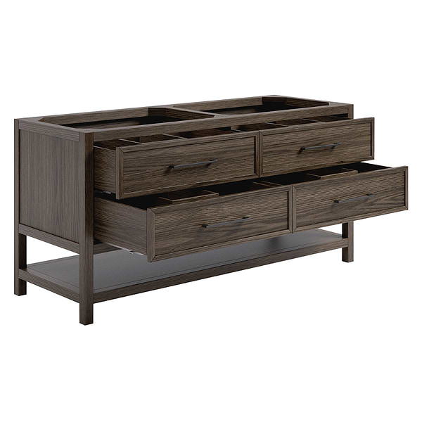 TileBar Studio Vanities Rowan Espresso Oak 60" Double Vanity without Top