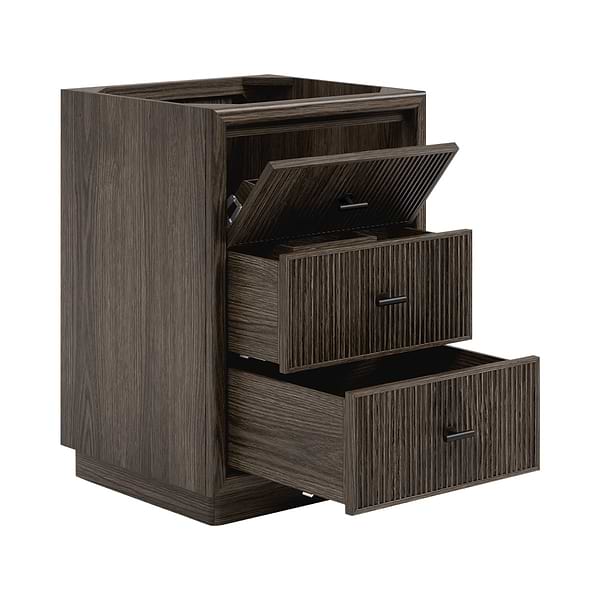 Rhett Espresso Oak 24" Single Vanity without Top by TileBar Studio Vanities; image 7; in Style Ideas Classic, Modern, Transitional; released 2026; new, trends
