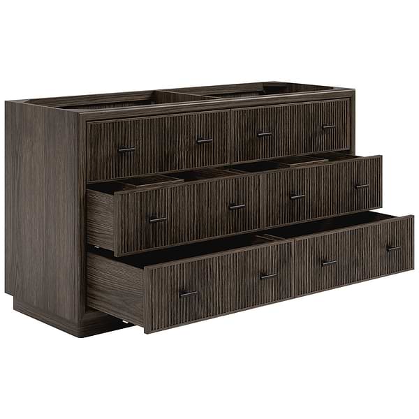 TileBar Studio Vanities Rhett Espresso Oak 60" Double Vanity without Top
