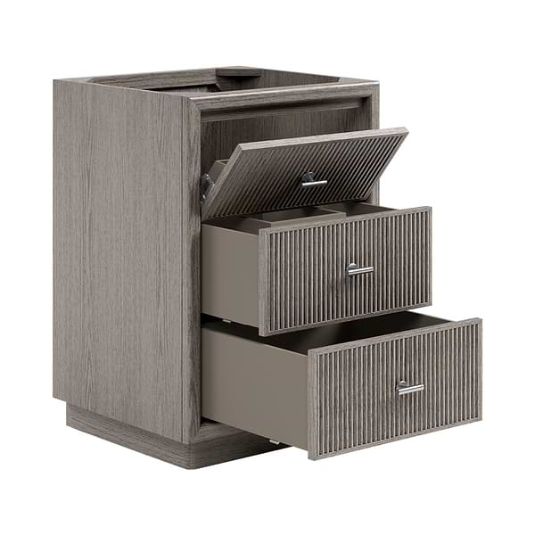 Rhett Steel Oak 24" Single Vanity without Top by TileBar Studio Vanities; image 7; in Style Ideas Classic, Modern, Transitional; released 2026; new, trends