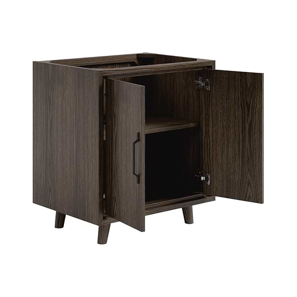 Setton Espresso Oak 30" Single Vanity without Top by TileBar Studio Vanities, View 8, open zoomed image