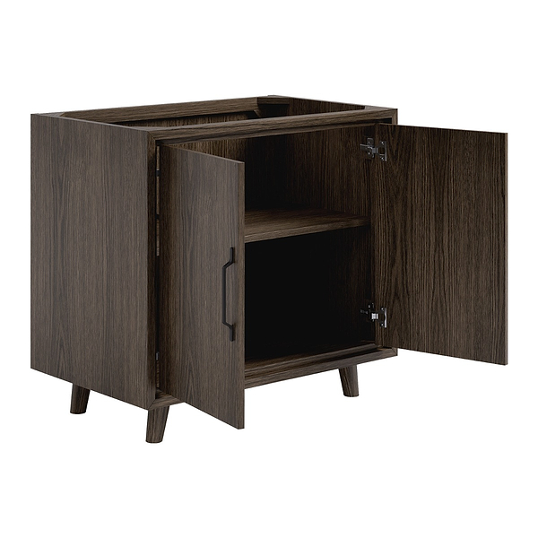 Setton Espresso Oak 36" Single Vanity without Top by TileBar Studio Vanities, View 8, open zoomed image