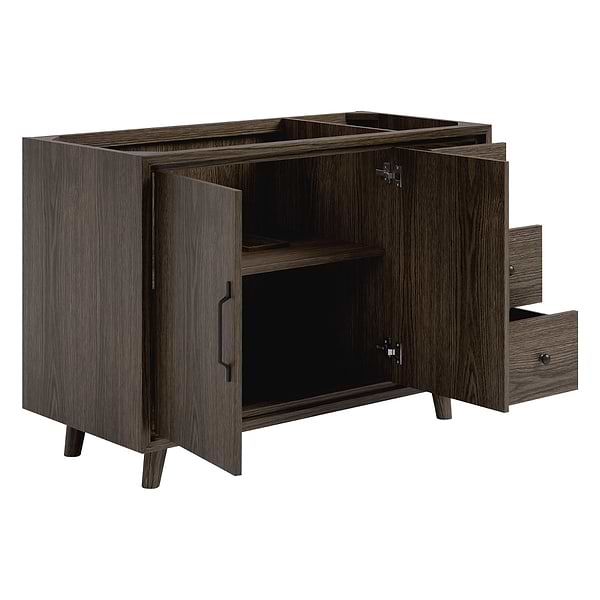 Setton Espresso Oak 48" Single Vanity without Top by TileBar Studio Vanities, View 8, open zoomed image