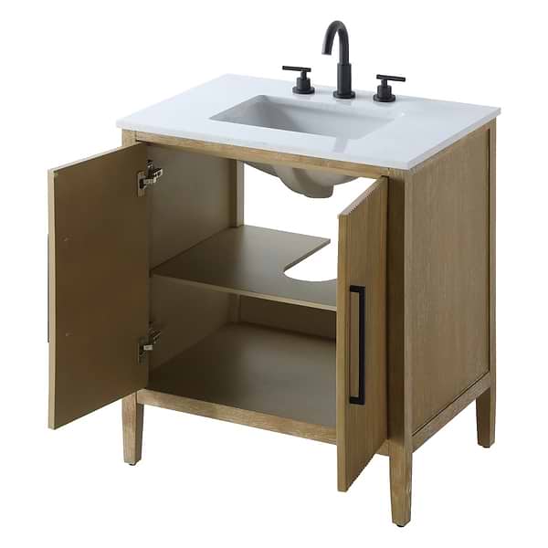 Juelle Honey Oak 30" Single Vanity with Cultured Marble Top