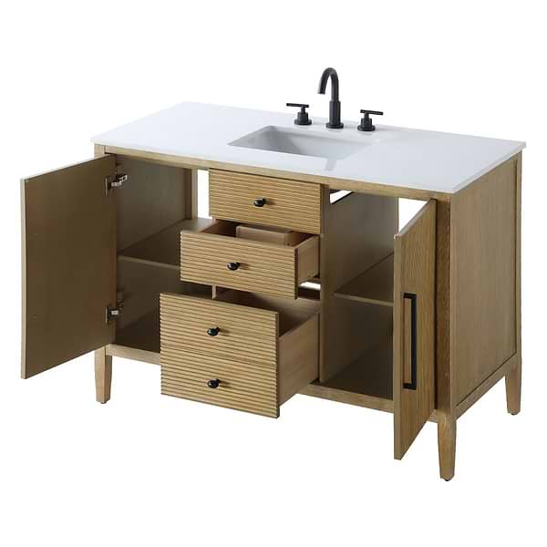 Juelle Honey Oak 48" Single Vanity with Cultured Marble Top