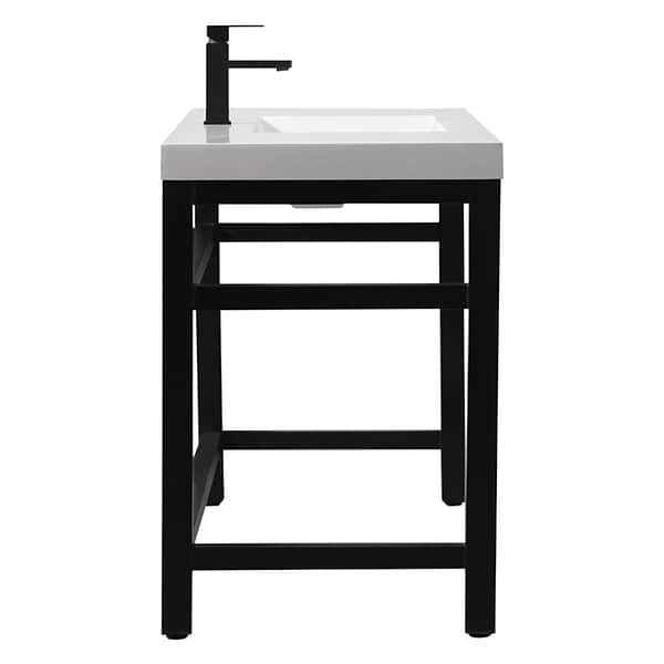 Mateo Black 48" Single Vanity with White Acrylic Top