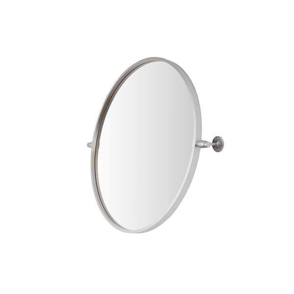 Liora Silver 24" Round Tilt Mirror