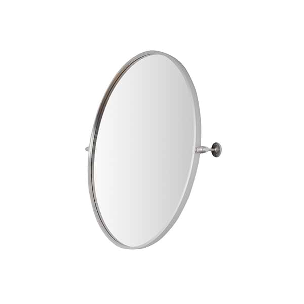 Liora Silver 30" Round Tilt Mirror