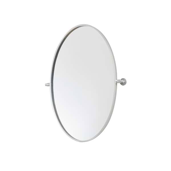 Liora Silver 21x32" Oval Tilt Mirror