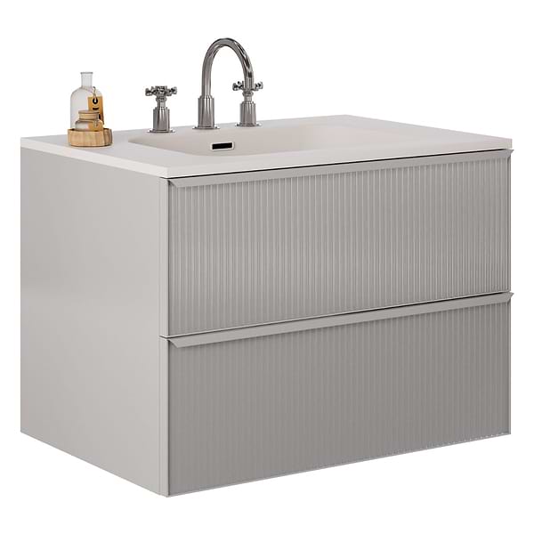 Astor Pearl 30" Single Vanity with Integrated White Solid SurfaceTop