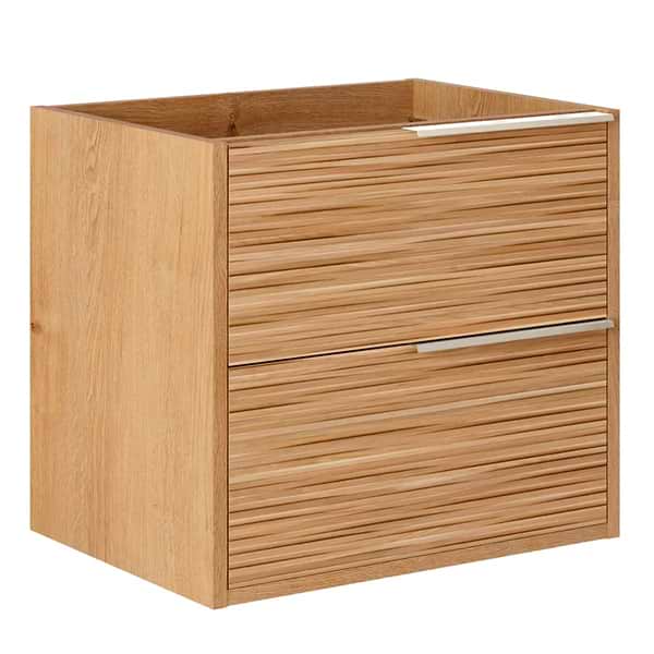 Kora Bamboo Faux Finish 24" Single Vanity with Silver Handles without Top