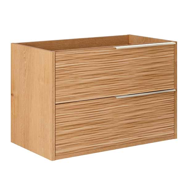 Kora Bamboo Faux Finish 32" Single Vanity with Silver Handles without Top