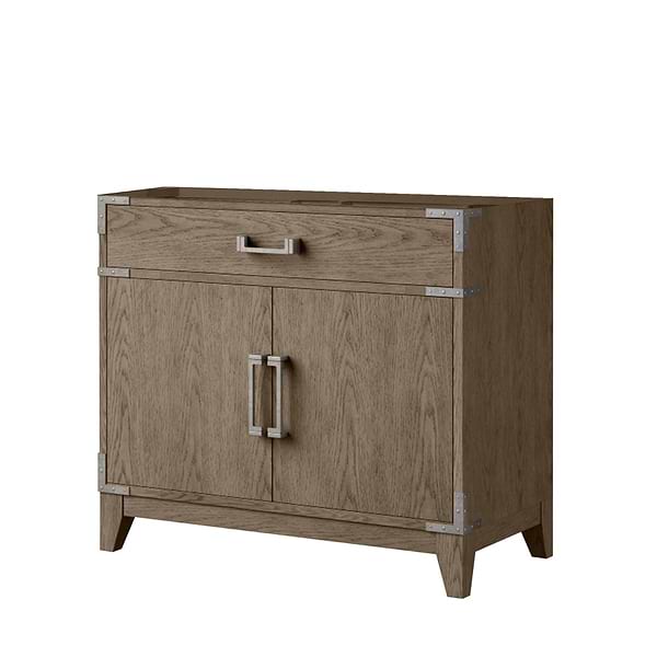 Aiden Gray Oak 36" Single Vanity wth Carrara Marble Top