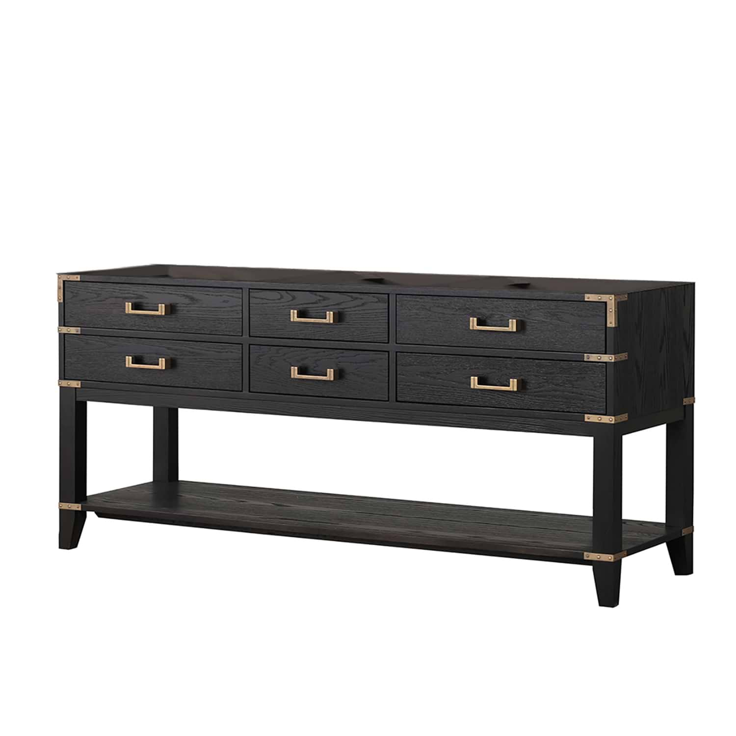 Calico Black Oak 72" Double Vanity without Top