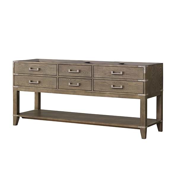 Calico Gray Oak 72" Double Vanity without Top