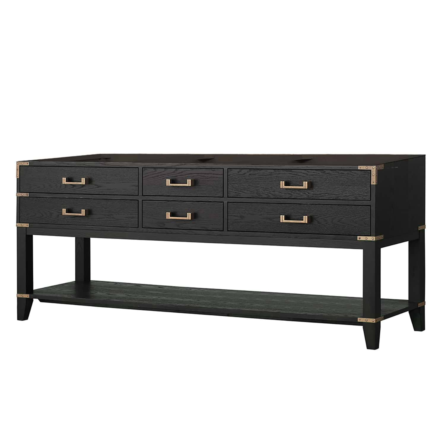 Calico Black Oak 80" Double Vanity without Top