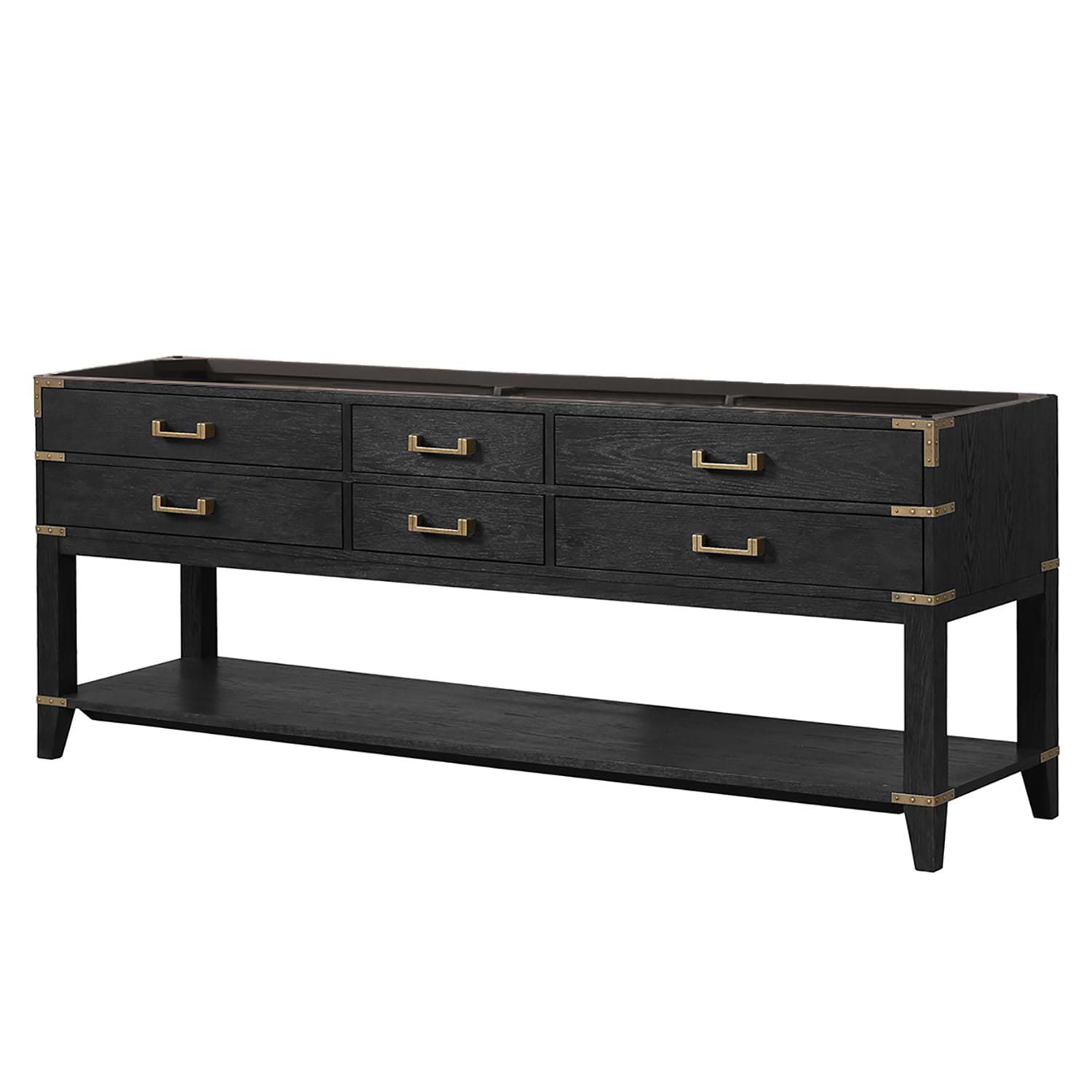 Calico Black Oak 84" Double Vanity without Top