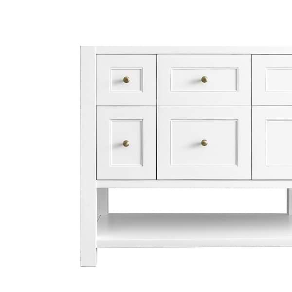 James Martin Vanities Breckenridge Bright White 72" Double Vanity without Top
