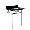 Pierce Polished Nickel  30" Single Console with Rectangle Sink and Black Granite Top