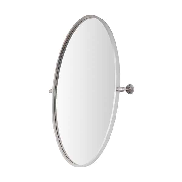 Liora Silver 21x32" Oval Tilt Mirror