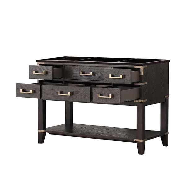 Calico Brown Oak 48" Single Vanity with Carrara Marble Top
