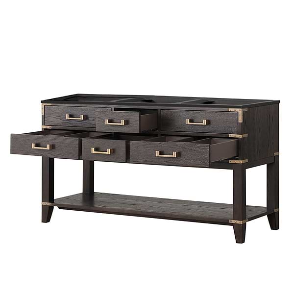 Calico Brown Oak 60" Double Vanity without Top