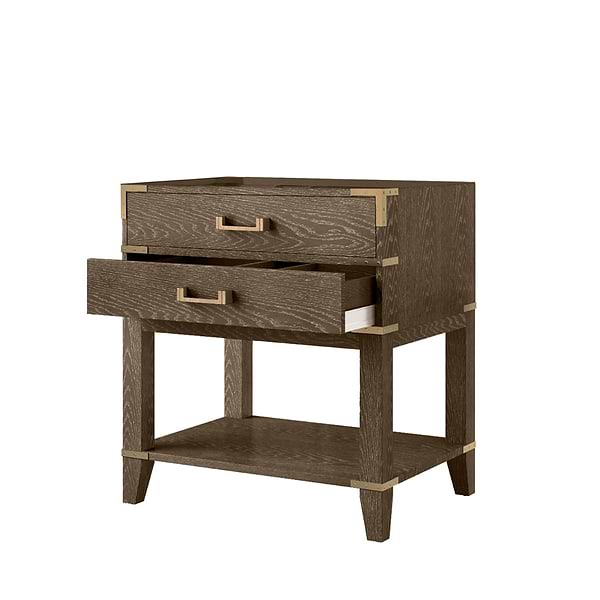 Calico Gray Oak 30" Single Vanity with Carrara Marble Top