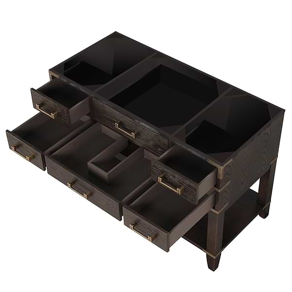 Calico Brown Oak 48" Single Vanity with Carrara Marble Top