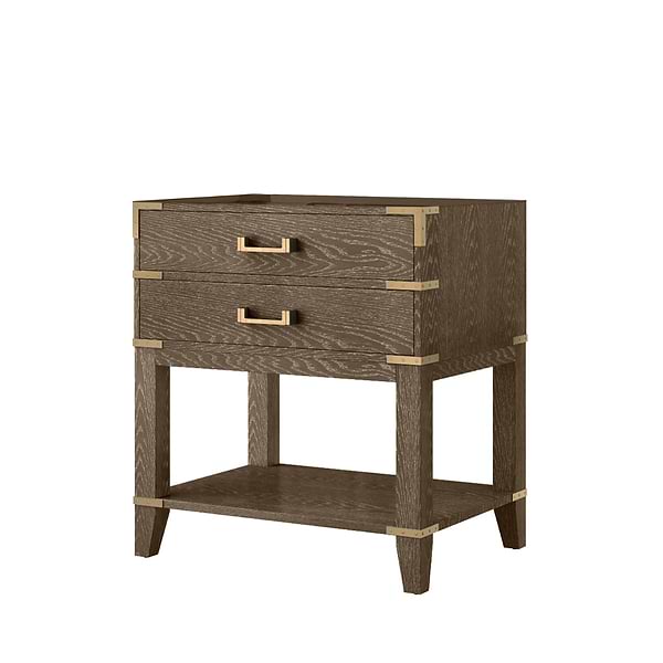 Calico Gray Oak 30" Single Vanity with Carrara Marble Top