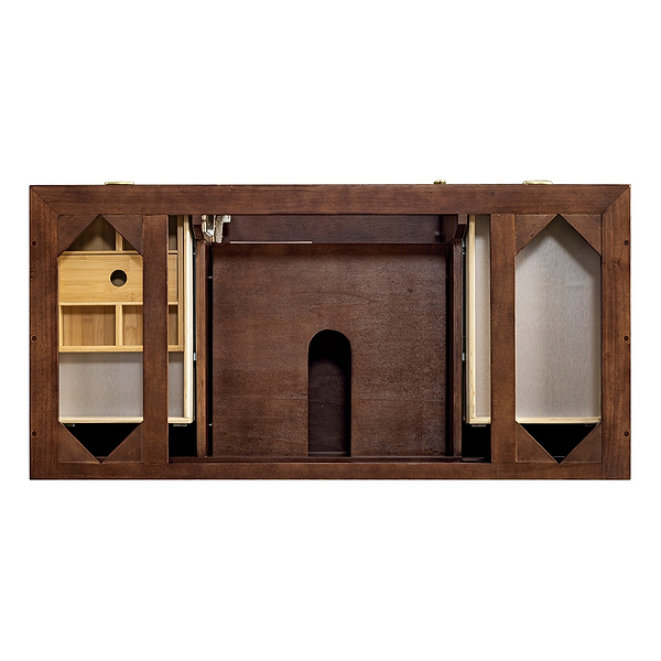 James Martin Vanities Amberly Mid-Century Walnut 48" Single Vanity with Eternal Marfil Quartz Top