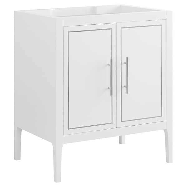 Province White and Silver 30" Single Vanity without Top