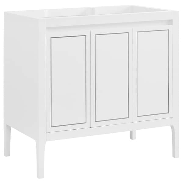 Province White and Silver 36" Single Vanity without Top