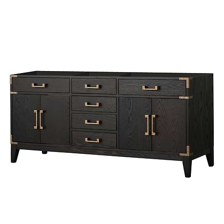 Aiden Black Oak 72" Double Vanity without Top