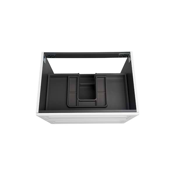 Alma White 30" Vanity with Integrated White Solid Surface Top
