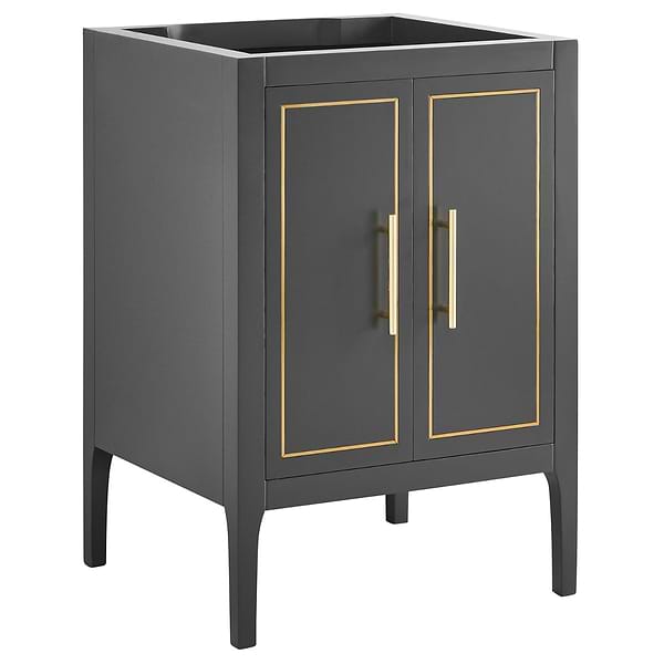 Province Charcoal and Gold 24" Single Vanity without Top