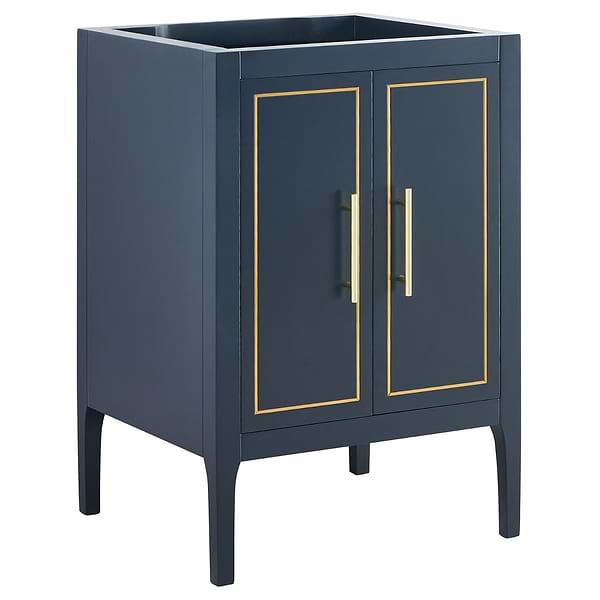Province Navy and Gold 24" Single Vanity without Top