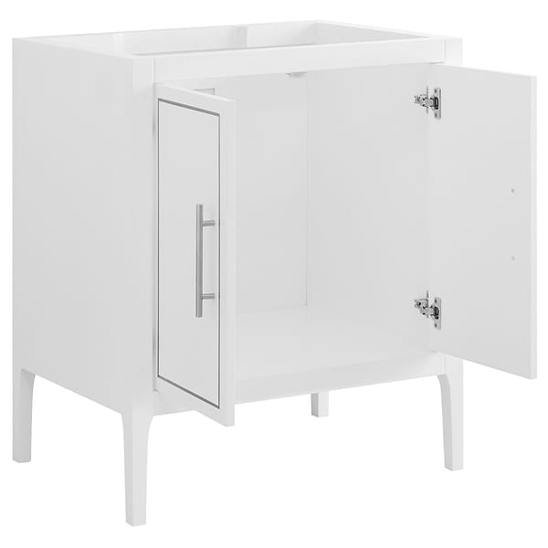 Province White and Silver 30" Single Vanity without Top