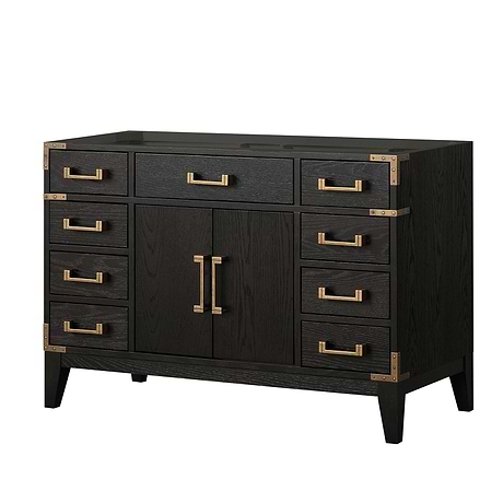 Aiden Black Oak 48" Single Vanity without Top