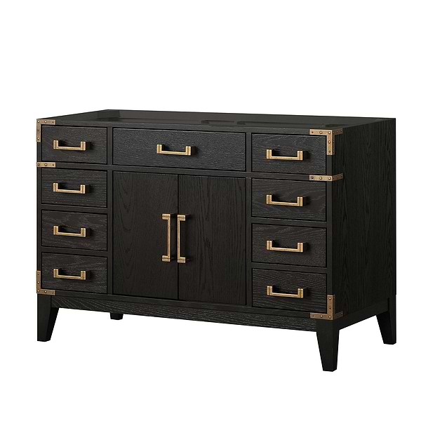 Aiden Black Oak 48" Single Vanity without Top