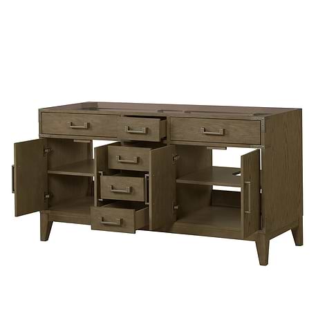 Aiden Gray Oak 60" Double Vanity without Top