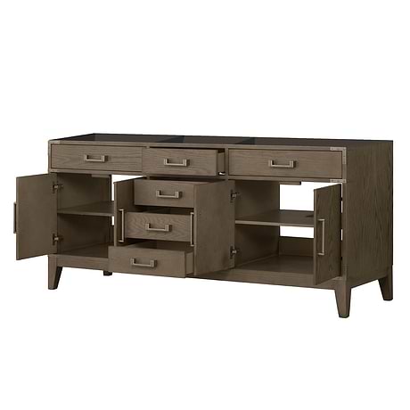 Aiden Gray Oak 72" Double Vanity without Top